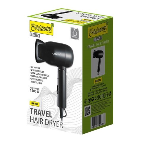 Turystyczna suszarka do włosów 1500W MR-200