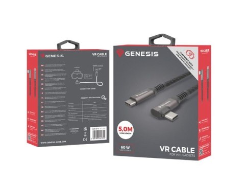 Kabel USB-C M/M 3.2 GEN 2 5M 10GB/S PD60W VR Kabel USB-C M/M 3.2 GEN 2 5M 10GB/S PD60W VR