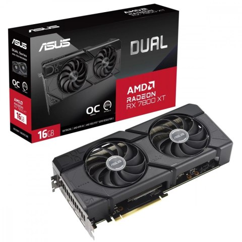 Karta graficzna Dual Radeon RX 7800 XT OC Edition 16GB GDDR6DUAL-RX7800XT-O16G Karta graficzna Dual Radeon RX 7800 XT OC Edition 16GB GDDR6DUAL-RX7800XT-O16G