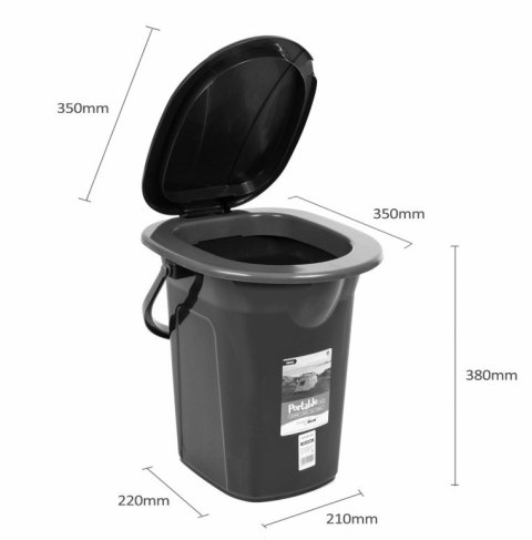 Toaleta turystyczna GB320BG czarno-zielona Toaleta turystyczna GB320BG czarno-zielona