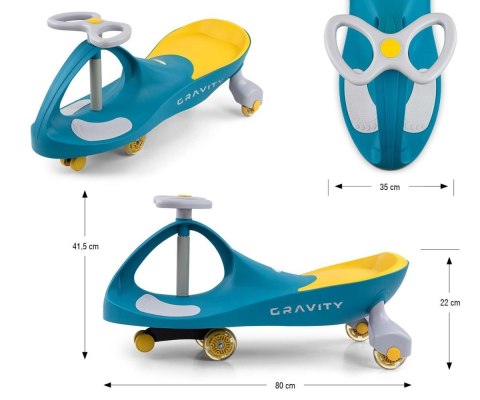 Jeździk grawitacyjny Gravity zielono-żółty