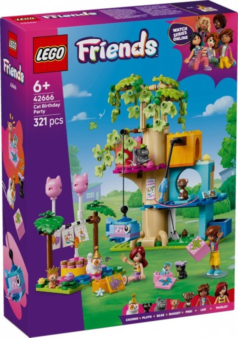 Klocki Friends 42666 Kocie przyjęcie urodzinowe i domek na drzewie Klocki Friends 42666 Kocie przyjęcie urodzinowe i domek na drzewie