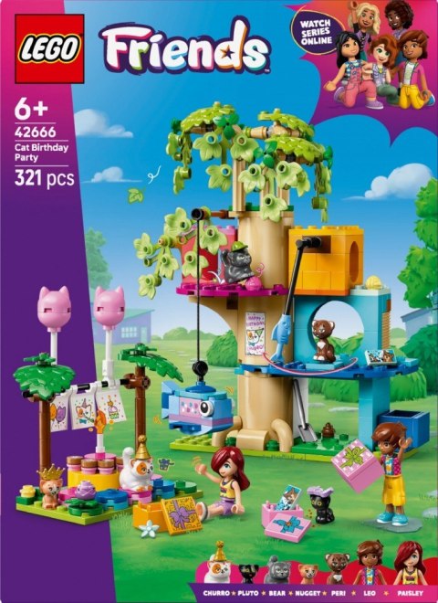 Klocki Friends 42666 Kocie przyjęcie urodzinowe i domek na drzewie Klocki Friends 42666 Kocie przyjęcie urodzinowe i domek na drzewie