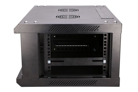 Szafka wisząca rack 4U 600x450 czarna szklane drzwi Szafka wisząca rack 4U 600x450 czarna szklane drzwi