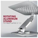 STND-LR Podstawa do laptopów aluminiowa 10-16" regulowane kąty nachylenia, obrót o 360 stopni