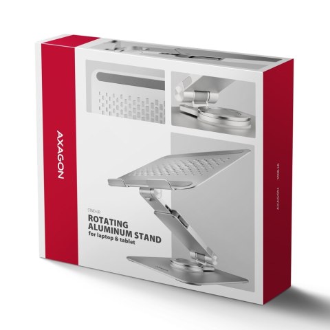 STND-LR Podstawa do laptopów aluminiowa 10-16" regulowane kąty nachylenia, obrót o 360 stopni