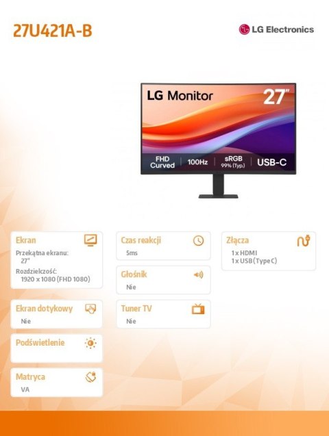Monitor 27 cali 27U421A-B