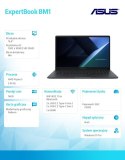 Notebook ExpertBook BM1 BMBM1503CDA-S70065X- R5 7535U/16GB/512GB/15.6 FHD/Win 11 PRO/3YRS