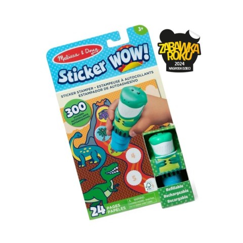 Sticker Wow - Książeczka i stempelek z naklejkami - Dinozaur Nefere Sticker Wow - Książeczka i stempelek z naklejkami - Dinozaur Nefere