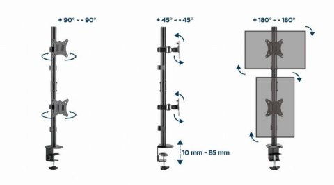 Uchwyt na 2 monitory 17-32 max. 9kg Uchwyt na 2 monitory 17-32 max. 9kg