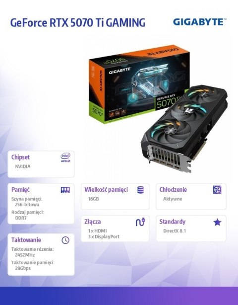 Karta graficzna GV-N507TGAMING OC-16GD Karta graficzna GV-N507TGAMING OC-16GD
