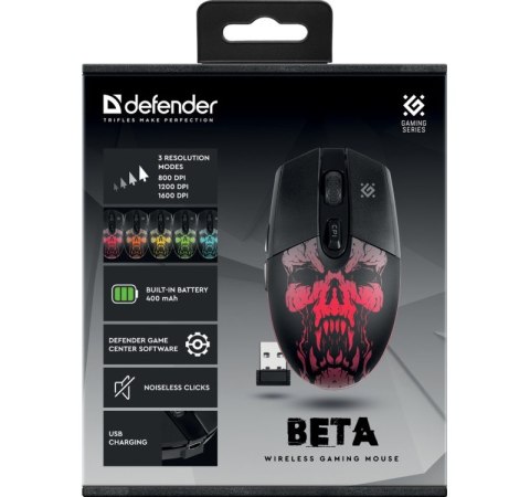Mysz gamingowa bezprzewodowa BETA GM-707L 1600dpi 6P Mysz gamingowa bezprzewodowa BETA GM-707L 1600dpi 6P