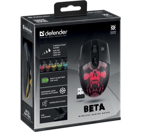 Mysz gamingowa bezprzewodowa BETA GM-707L 1600dpi 6P Mysz gamingowa bezprzewodowa BETA GM-707L 1600dpi 6P