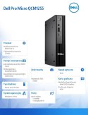 Komputer Dell Pro Micro QCM1250 W11Pro i3-14100T/16GB/512GB SSD/Integrated/WLAN + BT/Kb/Mouse/3YPS