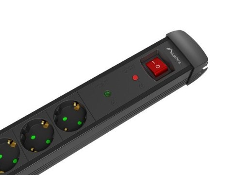 Listwa zasilająca 3.0m 5x230 SC SP1-05F-0300-BK Listwa zasilająca 3.0m 5x230 SC SP1-05F-0300-BK