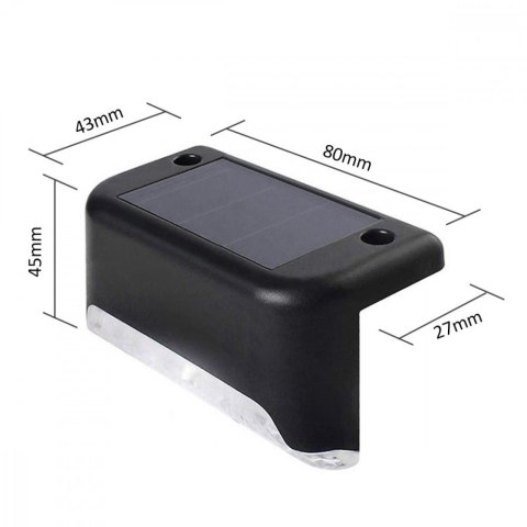 Lampa solarna schodowa tarasowa MCE319 LED IP44 4000K czujnik zmierzchu