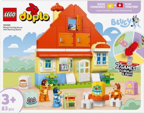 Klocki DUPLO Bluey 10459 Dom rodzinny Blue z grą pamięciową Klocki DUPLO Bluey 10459 Dom rodzinny Blue z grą pamięciową