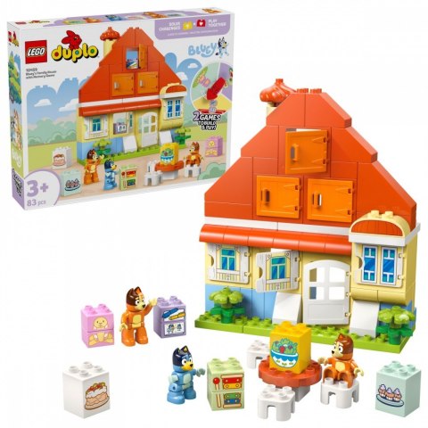 Klocki DUPLO Bluey 10459 Dom rodzinny Blue z grą pamięciową Klocki DUPLO Bluey 10459 Dom rodzinny Blue z grą pamięciową