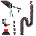 Organizer kabli, 1345mm czarno czerwony RS125