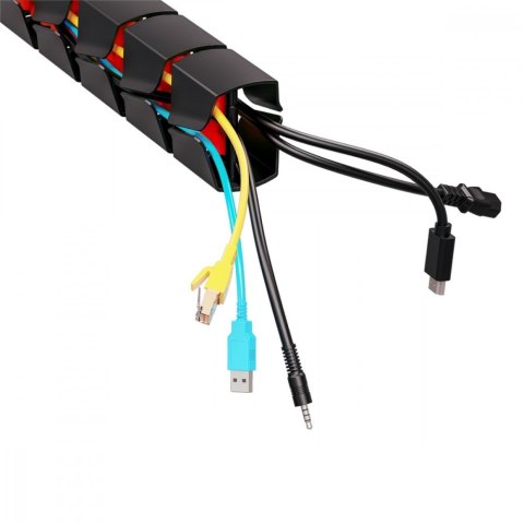 Organizer kabli, 1345mm czarno czerwony RS125