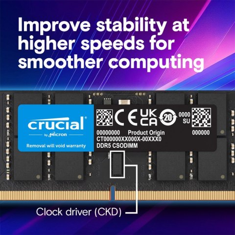 Pamięć do notebooka DDR5 CSODIMM 16GB (1*16GB)/6400 CL52 Pamięć do notebooka DDR5 CSODIMM 16GB (1*16GB)/6400 CL52