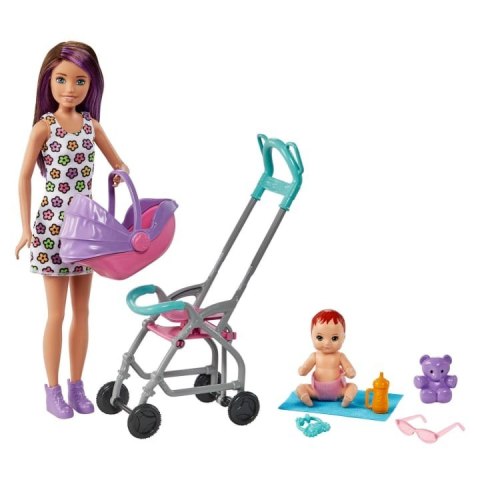 Lalka Barbie Opiekunka Skipper Wózek + bobas Zestaw Lalka Barbie Opiekunka Skipper Wózek + bobas Zestaw