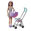 Lalka Barbie Opiekunka Skipper Wózek + bobas Zestaw