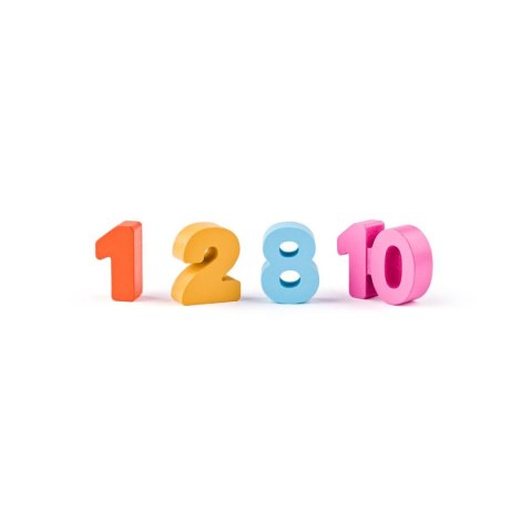 Kolorowy drewniany zegar dydaktyczny z klockami - 102 el. Nefere Kolorowy drewniany zegar dydaktyczny z klockami - 102 el. Nefere