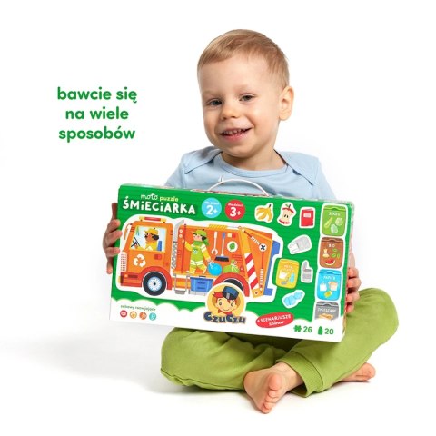 CzuCzu Moto puzzle Śmieciarka 2+,3+ CzuCzu