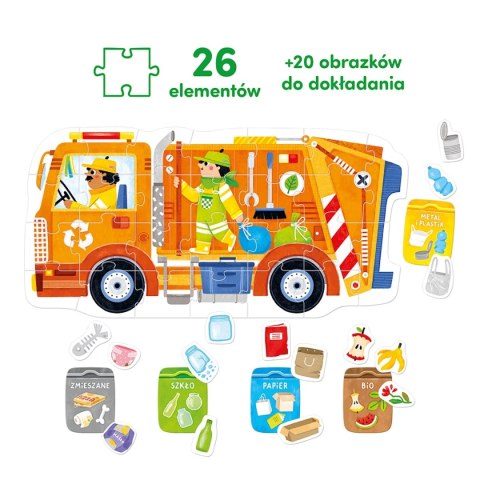 CzuCzu Moto puzzle Śmieciarka 2+,3+ CzuCzu