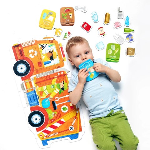 CzuCzu Moto puzzle Śmieciarka 2+,3+ CzuCzu