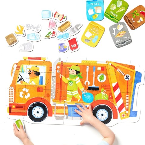 CzuCzu Moto puzzle Śmieciarka 2+,3+ CzuCzu