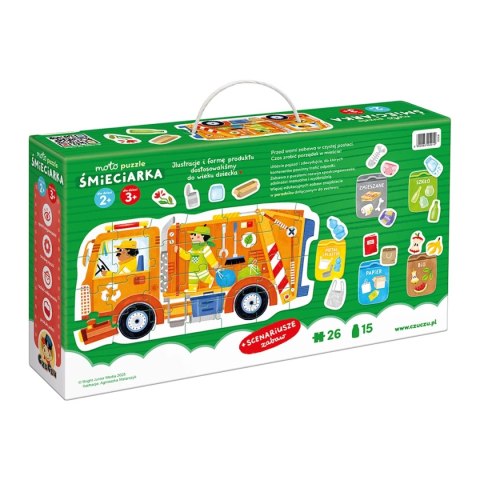 CzuCzu Moto puzzle Śmieciarka 2+,3+ CzuCzu