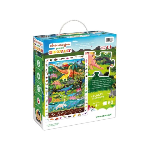 CzuCzu Obserwacyjne puzzle Dinozaury 4+ CzuCzu