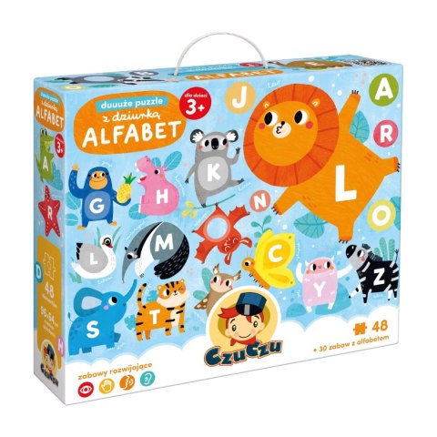 Duuuże puzzle z dziurką Alfabet 3+ CzuCzu