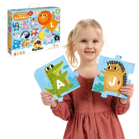 Duuuże puzzle z dziurką Alfabet 3+ CzuCzu
