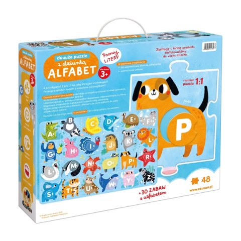 Duuuże puzzle z dziurką Alfabet 3+ CzuCzu