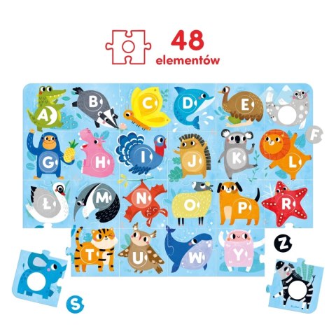 Duuuże puzzle z dziurką Alfabet 3+ CzuCzu