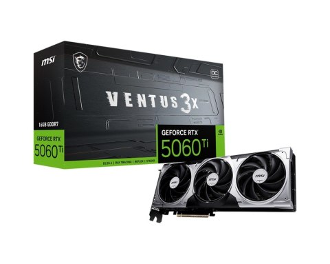 Karta graficzna GeForce RTX 5060 Ti 16G VENTUS 3X OC Karta graficzna GeForce RTX 5060 Ti 16G VENTUS 3X OC