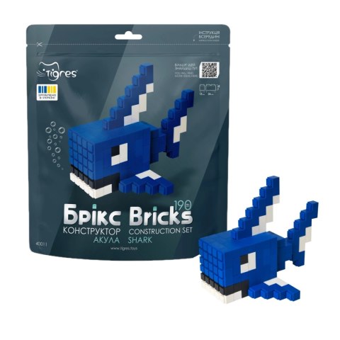 Klocki konstrukcyjne Bricks - Rekin - 190 el. Tigres