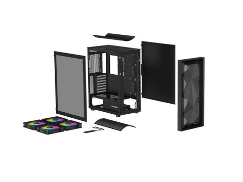 Obudowa Genesis Diaxid 605 ARGB MIDI TOWER USB-C Czarna Obudowa Genesis Diaxid 605 ARGB MIDI TOWER USB-C Czarna