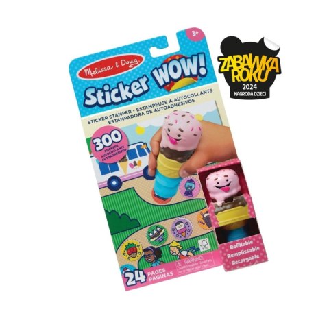 Sticker Wow - Książeczka i stempelek z naklejkami - Lody Nefere