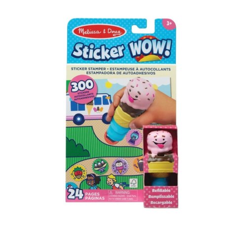 Sticker Wow - Książeczka i stempelek z naklejkami - Lody Nefere Sticker Wow - Książeczka i stempelek z naklejkami - Lody Nefere