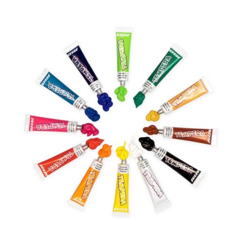 Farby Jolly tempera - 12szt + metaliczne Jolly