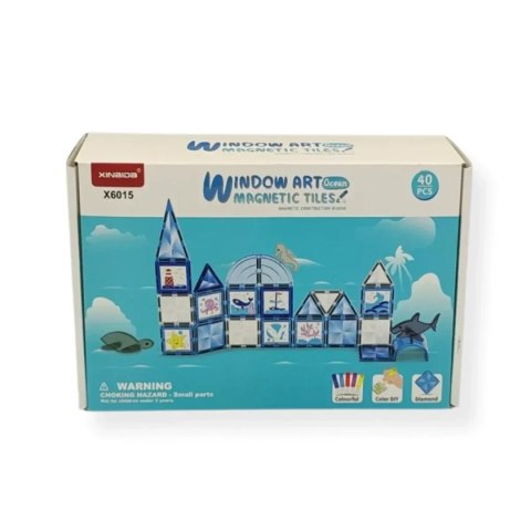 Klocki magnetyczne Ocean przezroczyste 40 el. - X-Bida 3+ X-Bida