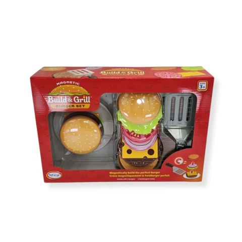 Magnetyczny zestaw burger z grillem 18 el. - Popular Playthings 3+ Popular Playthings