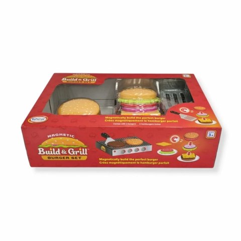 Magnetyczny zestaw burger z grillem 18 el. - Popular Playthings 3+ Popular Playthings
