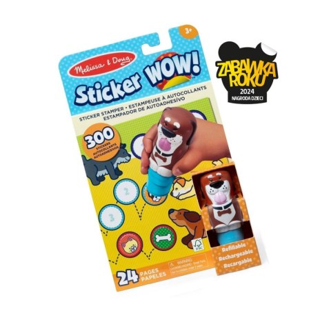 Sticker Wow - Książeczka i stempelek z naklejkami - Pies Nefere
