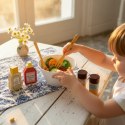 Drewniane zabawki kuchenne zestaw sałatkowy 22 el. - Kabi 3+ Kabi