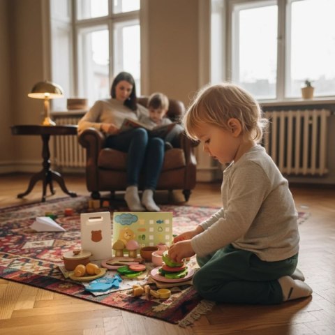 Drewniany zestaw kuchenny dla dzieci 40+ el. - Kabi 3+ Kabi